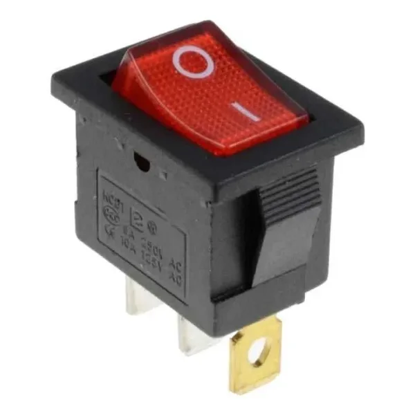 KCD1-1 Kırmızı Işıklı On/Off Anahtar 3 Pin