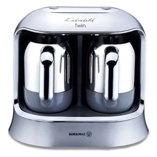 Korkmaz Kahvekolik A861-06 Twin Inox/Krom Türk Kahve Makinesi