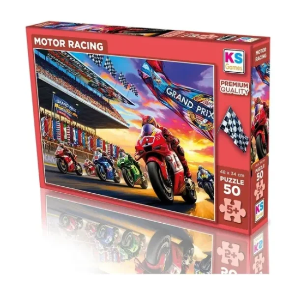 KS Games Motor Racing 50 Parça Çocuk Puzzle 31753