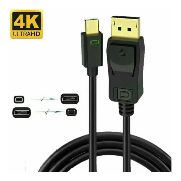 Lenovo Wozlo 4K 60Hz Gold ThinkPad Yoga 260, 460 Mini Display Port to Display Port (DP) Kablo 1.8 M
