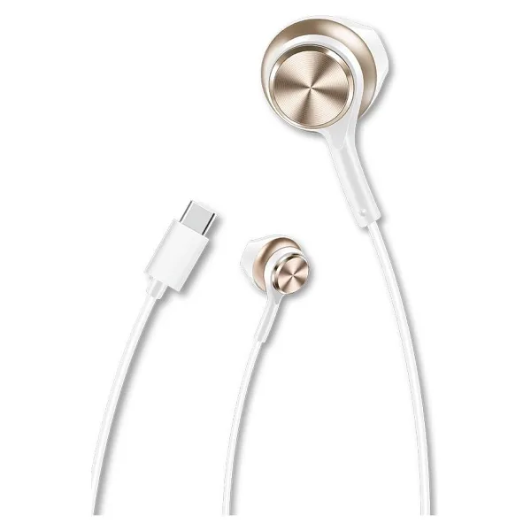 LinkTech H75 EarPods Gold Type-C Kablolu Kulak İçi Kulaklık