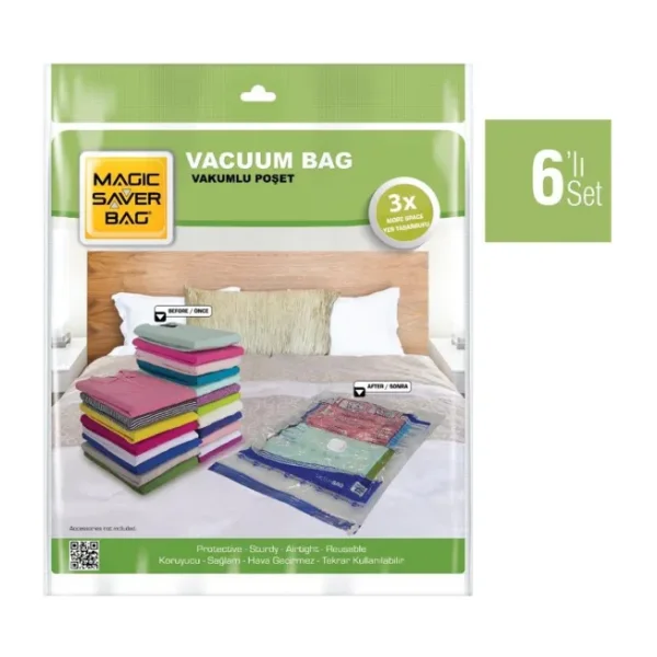 MAGIC SAVER BAG 6'lı Vakumlu Poşet Seti 2