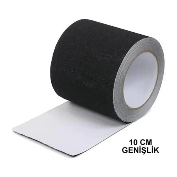 Merdiven ve Zemin Kaydırmaz Kaymaz Bant 10 cm x 5metre Siyah