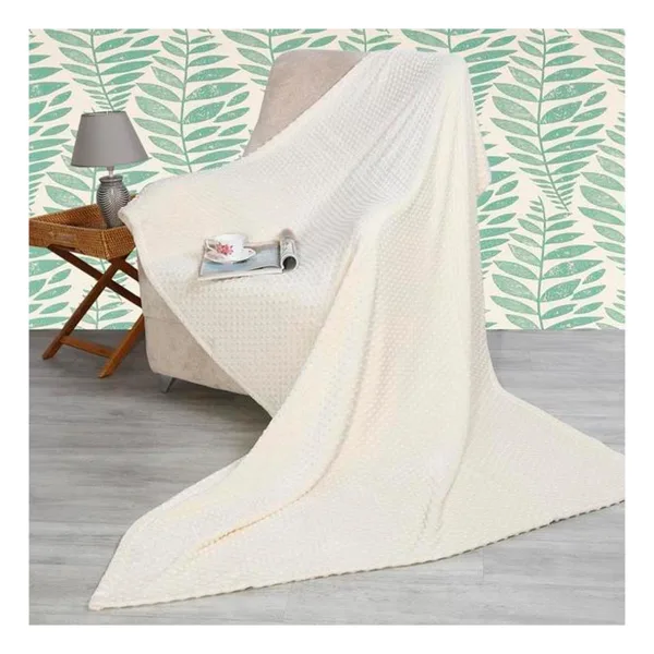 Merinos Pearl Tomurcuk Battaniye Şampanya Tek Kişilik - 150 x 220 cm - Bej