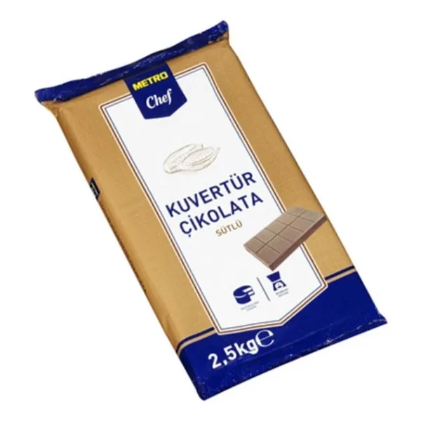 Metro Chef 2500 gr Sütlü Kuvertür Çikolata