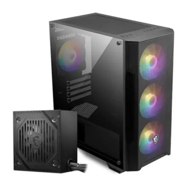 MSI MAG Forge M100A D60 ARGB Fanlı 600 W Micro ATX Oyuncu Kasası