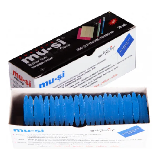 MU-Şİ Buhar ile Uçan Çizgi Taşı Mavi (25 Adet)