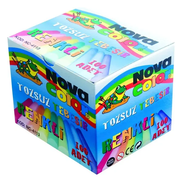 Nova Color NC-4113 100'lü Tozsuz Renkli Tebeşir
