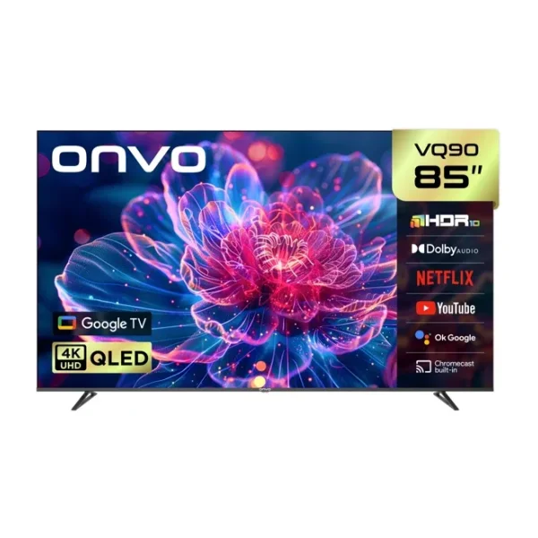 Onvo 85VQ90F3UA 4K Ultra HD 85" 216 Ekran Uydu Alıcılı Google Smart QLED TV