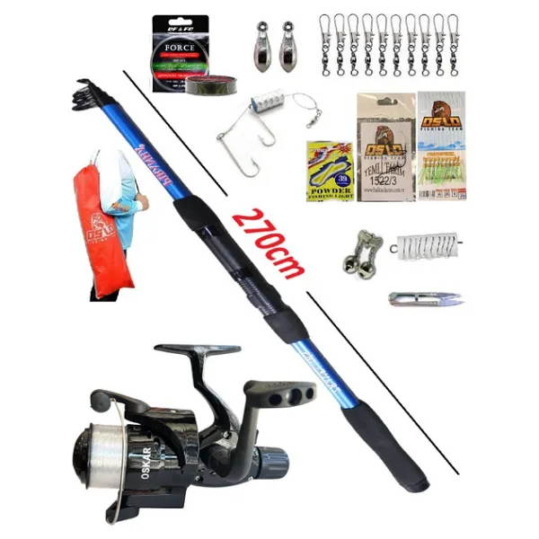 Oslo Profesyonel Kıyı Olta Takımı Seti Piranha 270Cm 50-150Gr Oskar Cb640