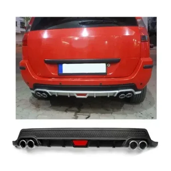 Oto H.i.t. Ford Fusıon Uyumlu Body Kit Difüzör 4 Çıkış Yuvarlak Siyah Model 2