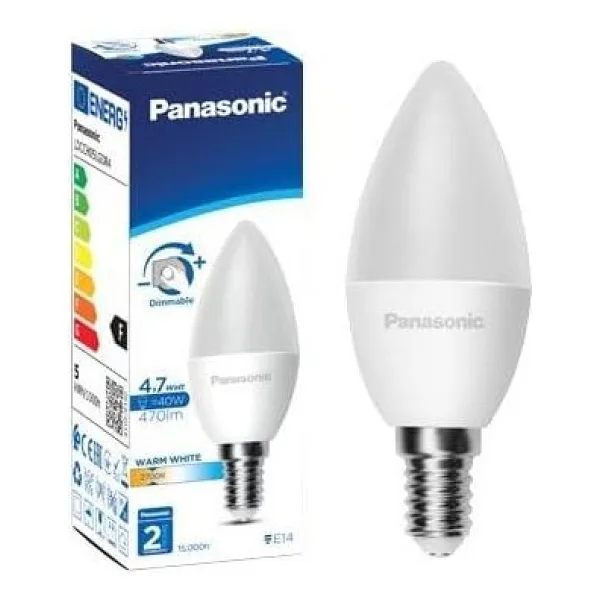Panasonic Sarı Işık Dimmerli 4.7 W-40 W E14 LED Ampul