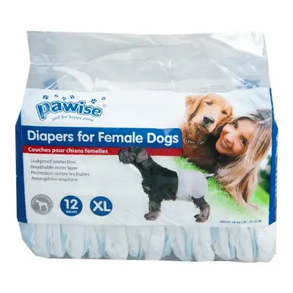 Pawise Dişi Yavru Köpekler için Çiş Bezi XL 12'li