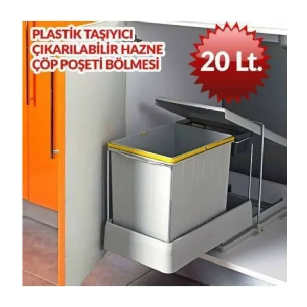 Pelikan 81550 Raylı 20 lt Dolap İçi Çöp Kovası