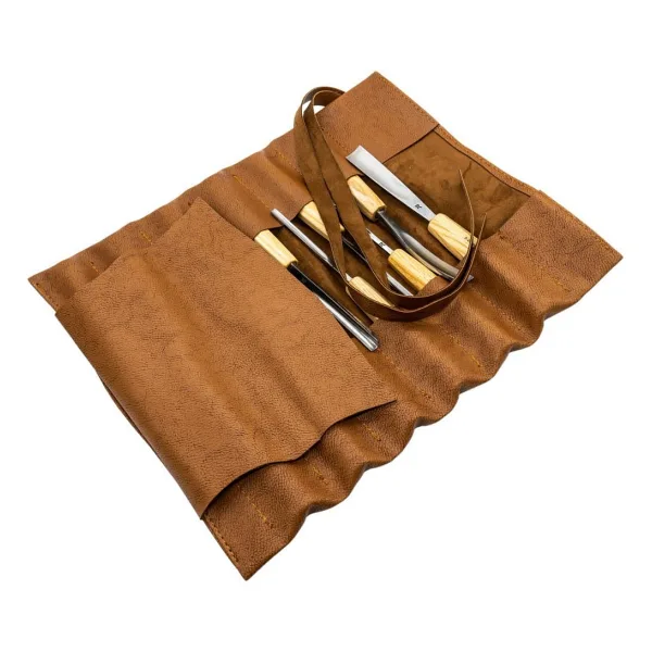 Rox Wood 0125 Premium 12 Parça Deri Çantalı İskarpela Seti