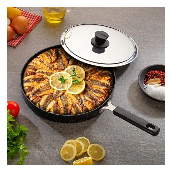 Schafer Fish Pan Kapaklı Balık Tavası 32 cm