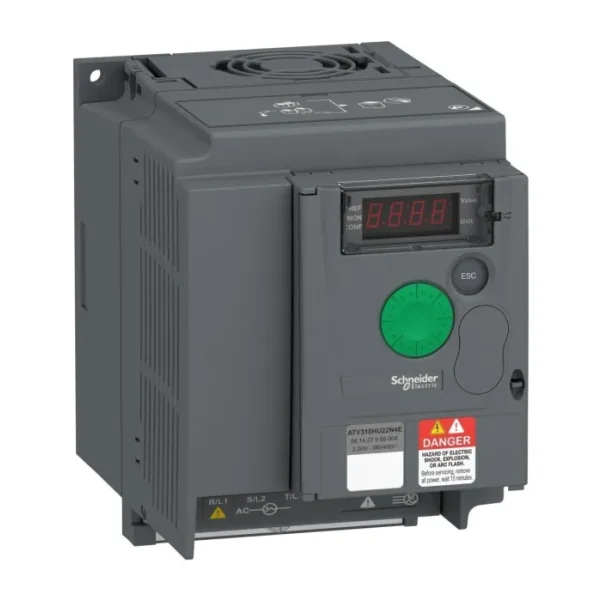 Schneider Electric ATV310HU22N4E Değişken hızlı sürücü ATV310, 2.2 kW, 3 hp, 380...460 V, 3 fazlı, f