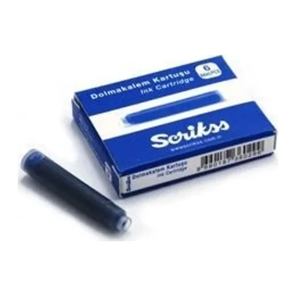 Scrikss Dolma Kalem Kartuşu 6 Lı Mavi M000saffd0605a (1 Paket 6 Adet)