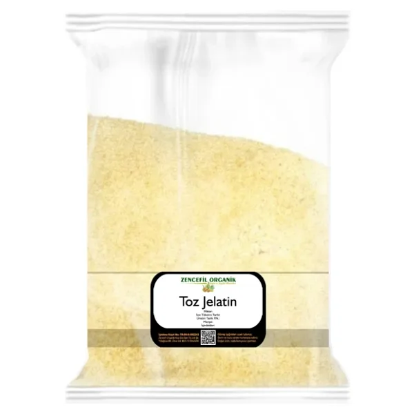 Toz Sığır Jelatini Yenilebilir Jelatin 500 gr