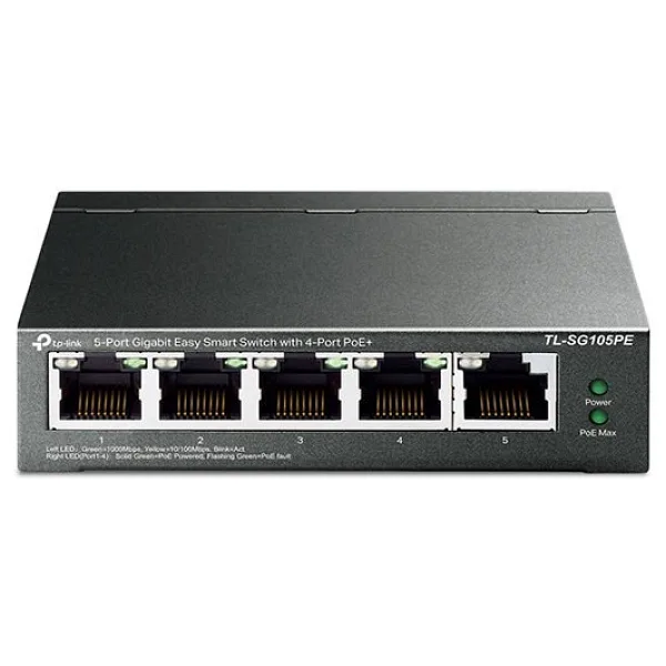 TP-LINK Omada TL-SG105PE 65W 4GE PoE Web Sw 1GEupl