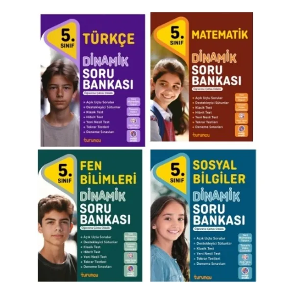 TUDEM YAYINLARI 5.SINIF DİNAMİK TÜRKÇE - MATEMATİK - FEN BİLİMLERİ - SOSYAL BİLGİLER SORU BANKASI