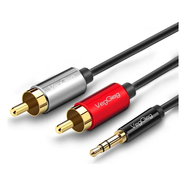 Veggieg 3.5mm Aux To 2 Rca Ses Kablosu 10 Metre