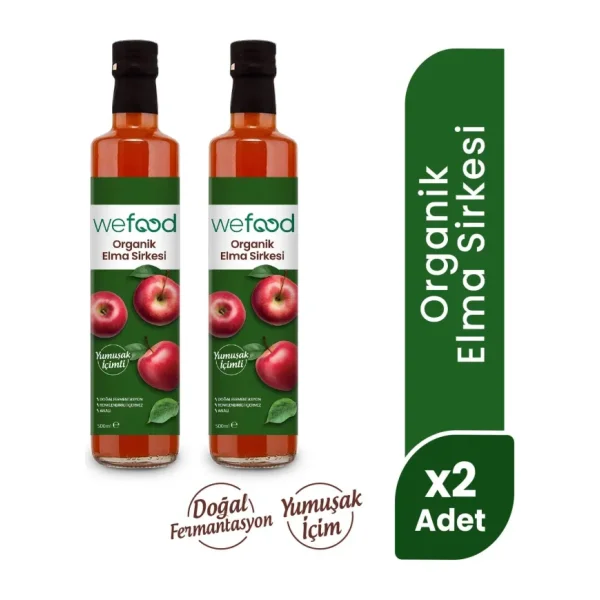 Wefood Elma Sirkesi 500 ml 2'li