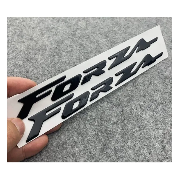 YSGMOTOPARTS Forza 250-300 Amblem Logo 3D Sticker Yazı 2 Adet Set Siyah Renk