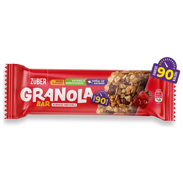 Züber Kırmızı Meyveli Granola Bar 25 gr