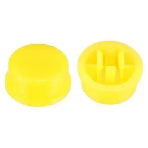 12x12mm Yuvarlak Tact Switch Kapak Push Buton Kapağı Sarı