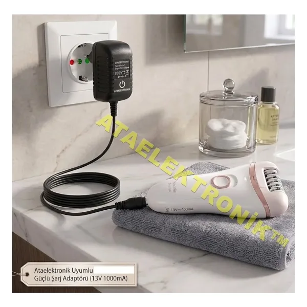 ATAELEKTRONİK Philips Satinelle Epilatör 13v 1ah Epilasyon Aleti Şarj Adaptörü