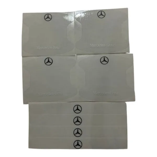 Autowise Mercedes-Benz Marka Logolu Oto Kapı Kolu Çizik Önleyici Yapışkan 8'li Set