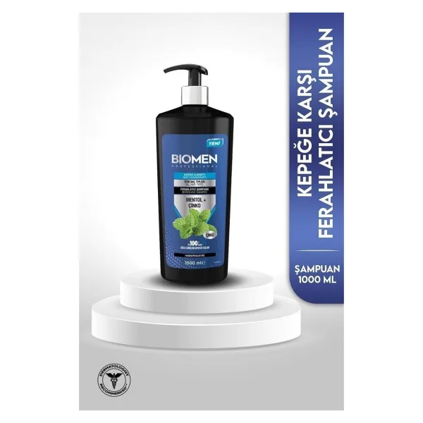 Biomen Professional Mentol Çinko 1000 ml Kepek Şampuanı