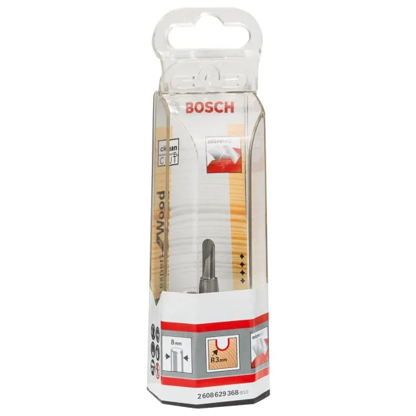 Bosch 2608629368 Çilek Canneler 8 mm R1 3 mm D 6 mm Uzunluk 12,7 mm G 50,8 mm