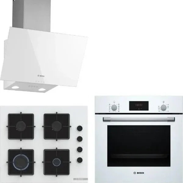 Bosch Beyaz 3 Lü Ankastre Set 300 ( Hbf512bw1t - Pop7c2p30o - Dwk63pj20t )