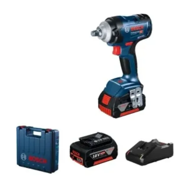 Bosch GDS 18V-400 Çift Akülü 5 Ah Darbeli Somun Sıkma Makinesi