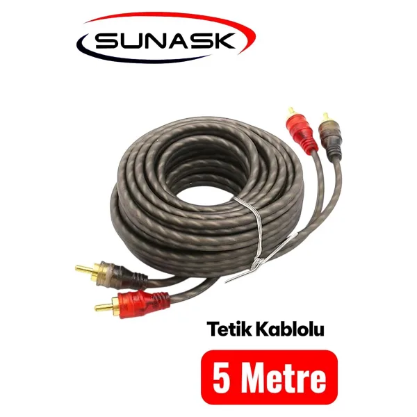 Boschmann Ben Audıo Bm-rca 5 Metre Rca Kablo Amfi Rca Kablosu Silikonlu 1. Sınıf Kalite
