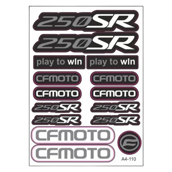 Cf Moto 250sr Sticker Seti Siyah