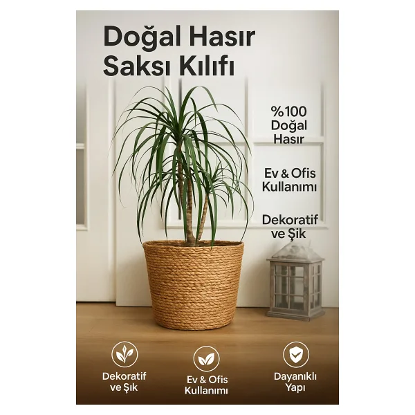 Cherry Collection Ikeadekoratif Hasır Örme Sepet