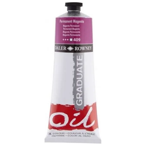 Daler-Rowney Graduate 200 ml Yağlı Boya N:409 Permanent Magenta