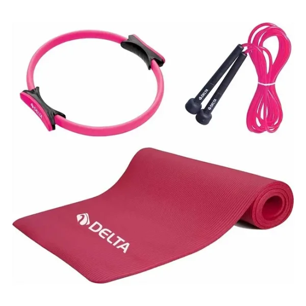 Delta 10 mm Pilates Minderi 38 cm Pilates Çemberi Atlama İpi Seti