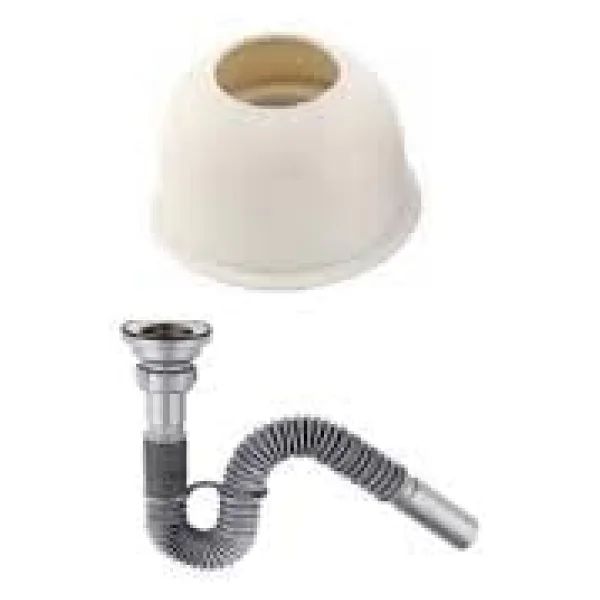 Donau lüx paslanmaz gri lavabo ve Evye sifonu 32 mm çıkışlı