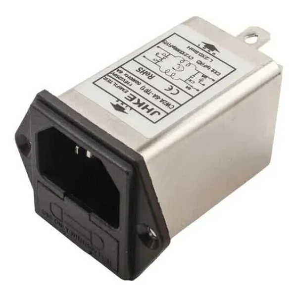 EMI Filtre 6A Erkek Power Soketi - Sigorta Yuvalı