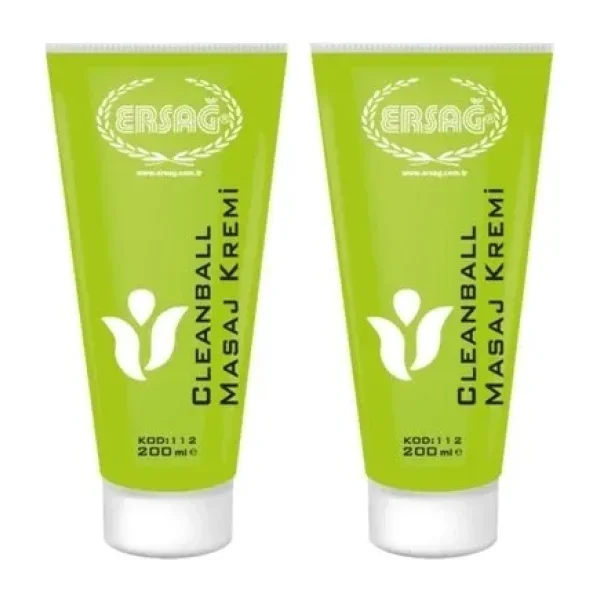 Ersağ Clean Ball 200 ml 2 Adet Masaj Kremi