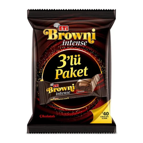 Eti Browni Intense Çikolata Kaplı Kek 50 gr 3'lü