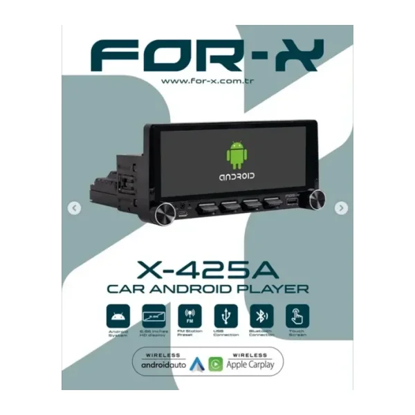 FOR-X X-425A 6.86" EKRANLI OTO TEYP 2/32 ANDROİD