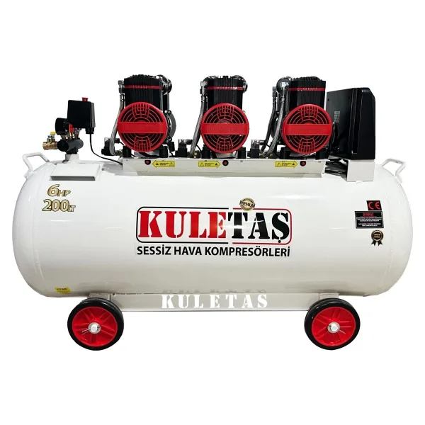 Kuletaş 200LT6HPPRM 6 Hp 200 lt Yağsız Sessiz Premium Kafa Kompresör