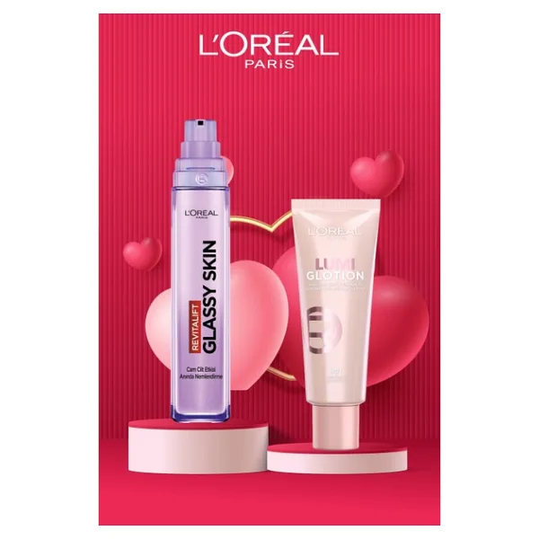 L'Oreal Paris Revitalift Filler Glassy Skin Cam Cilt Etkili Krem + 901 Fair Glow Glotion Işıltı Seti