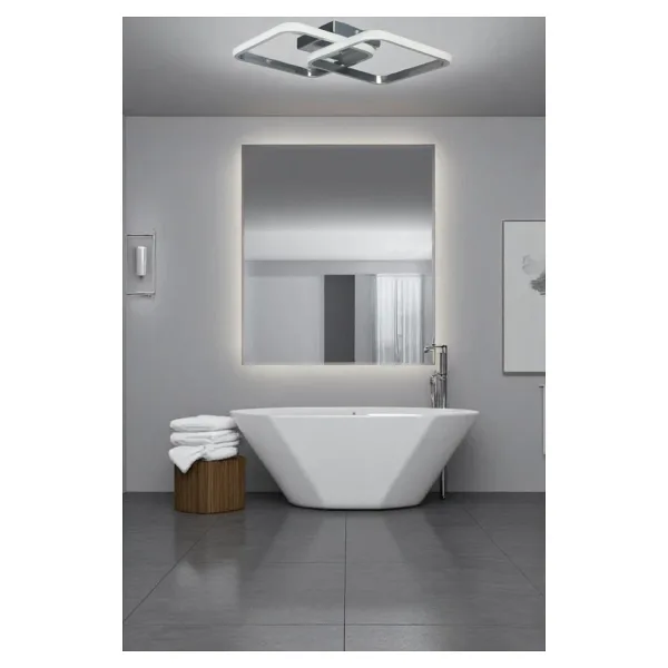 LEGACY Kira Modern Tasarım Krom Renk Salon - Mutfak - Hol Beyaz Led 2 Li Avize