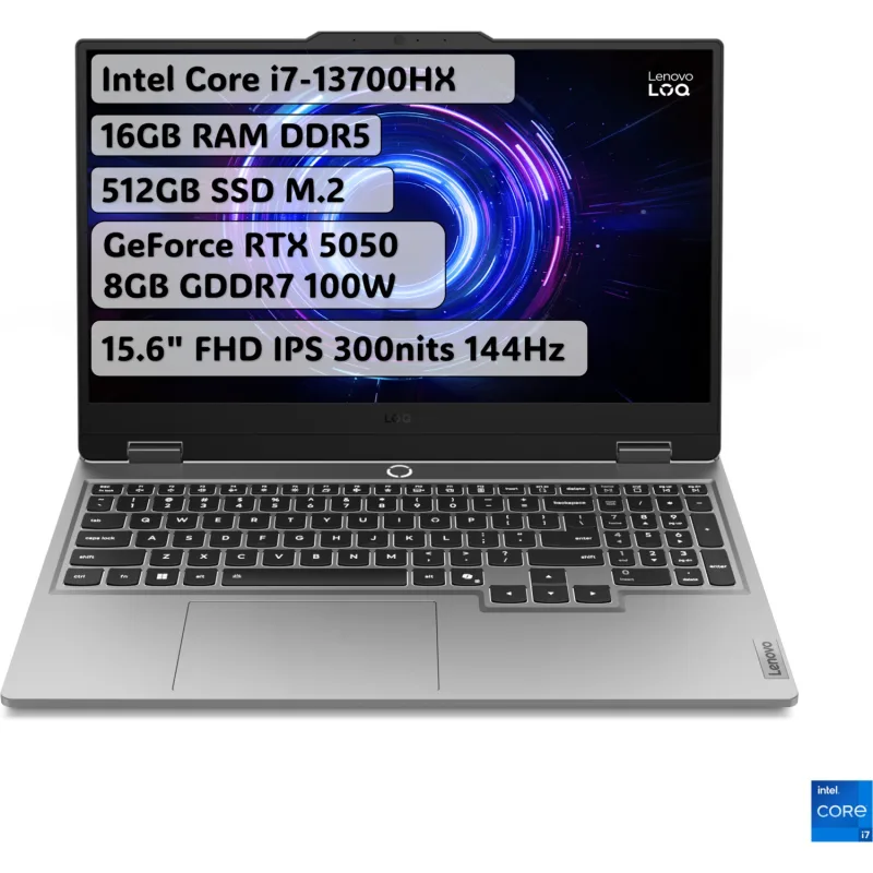 Lenovo LOQ 15IRX10 83JE00WGTR i7-13700HX 16 GB 512 GB SSD RTX5050 15.6" Full HD Gaming Laptop